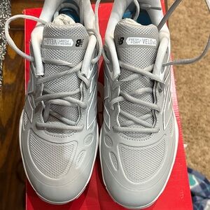New Balance Fresh Foam Velo V4 Light Gray v4 metal cleats size 9.5 women’s